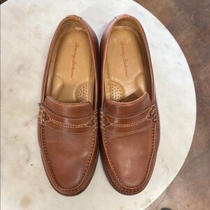Tommy Bahama Men's Tan Leather Loafers 7.5